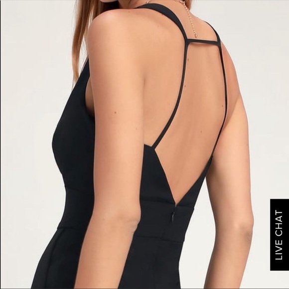 Lulu’s Black Wide Leg Open Back Jumpsuit S - Picture 2 of 4